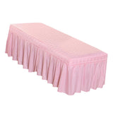 3xMassage Cosmetic Table Valance Sheet Cover with Hole Pink-185x70cm