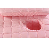 3xMassage Cosmetic Table Valance Sheet Cover with Hole Pink-185x70cm