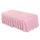 3xMassage Cosmetic Table Valance Sheet Cover with Hole Pink-185x70cm