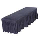 3xMassage Cosmetic Table Valance Sheet Cover with Hole Dark Blue-190x80cm