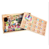 Maxbell Maxbell Colourful Multifunctional Wooden Teaching Math Counting Educational Game Toy Board Box for Kids