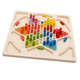 Maxbell Maxbell Parent-child Interaction Game Set 2 in 1 Standard Chinese Checkers Aeroplane Chess Camping Trip