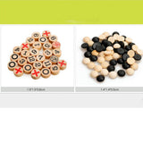 Chinese Checkers 12" Wooden Chessboard with Wooden Fishing Toy for Kids Play