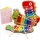 Maxbell Maxbell Wooden Toy Animal Octave 8 Tones Knock Xylophone Piano Ball Hammering Caterpillar