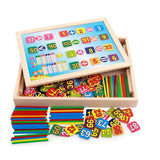 Maxbell Maxbell Wooden Montessori Teaching Math Counting Educational Box for Kids Style_1