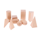 Maxbell Maxbell Kids Geometric Wooden Blocks Montessori Game Toys with Bag