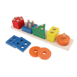 Maxbell Maxbell Color Blocks Stacking Shape Puzzle Wooden Toy Kids Early Educational Game 03