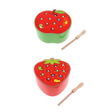 Maxbell Maxbell Wooden Magnet Fruit Bug Catching Game Toy Kids Montessori Toy Strawberry