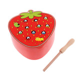 Maxbell Maxbell Wooden Magnet Fruit Bug Catching Game Toy Kids Montessori Toy Strawberry