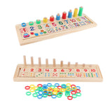 Maxbell Maxbell Kids Educational Toys Color Number Counting Stacker Montessori Board Style 1