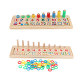 Maxbell Maxbell Kids Educational Toys Color Number Counting Stacker Montessori Board Style 1