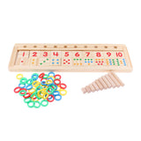 Maxbell Maxbell Kids Educational Toys Color Number Counting Stacker Montessori Board Style 1