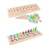 Maxbell Maxbell Kids Educational Toys Color Number Counting Stacker Montessori Board Style 1