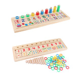 Maxbell Maxbell Kids Educational Toys Color Number Counting Stacker Montessori Board Style 1