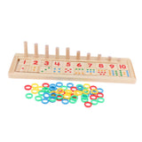 Maxbell Maxbell Kids Educational Toys Color Number Counting Stacker Montessori Board Style 1