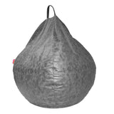 Kids Stuffed Animal Storage Bean Bag Leathaire Beanbag Couch Cover Gray_S