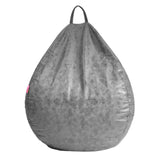 Kids Stuffed Animal Storage Bean Bag Leathaire Beanbag Couch Cover Gray_S