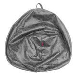 Kids Stuffed Animal Storage Bean Bag Leathaire Beanbag Couch Cover Gray_M