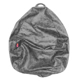 Kids Stuffed Animal Storage Bean Bag Leathaire Beanbag Couch Cover Gray_M