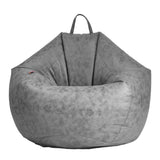 Kids Stuffed Animal Storage Bean Bag Leathaire Beanbag Couch Cover Gray_M