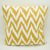 Yellow Corrugated Cotton Linen Cushion Cover Pillowcase Soft Cushion Case Noble Embroidery Design Best for Living Room & Car - Aladdin Shoppers