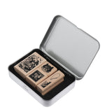 Maxbell Maxbell Vintage Wood Fine Art Stamps Creative Stationery in Tin Box  Style_2