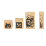 Maxbell Maxbell Vintage Wood Fine Art Stamps Creative Stationery in Tin Box  Style_2