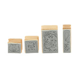 Maxbell Maxbell Vintage Wood Fine Art Stamps Creative Stationery in Tin Box  Style_2