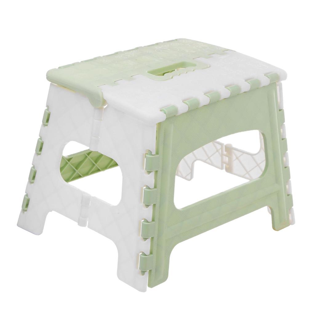 Maxbell Maxbell Plastic Folding Step Stool with Handle Portable Collapsible Small Foot Stool for Kids and Adults