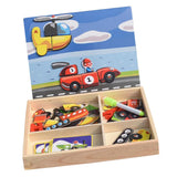 Maxbell Maxbell Magnetic Jigsaw Puzzle, Multi-functional Wooden Educational Toys Style_4