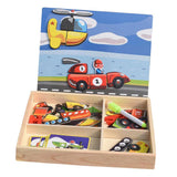 Maxbell Maxbell Magnetic Jigsaw Puzzle, Multi-functional Wooden Educational Toys Style_4