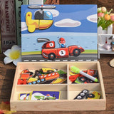 Maxbell Maxbell Magnetic Jigsaw Puzzle, Multi-functional Wooden Educational Toys Style_4