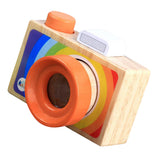 Maxbell Maxbell Kids Wooden Camera Toy Portable Kaleidoscope Camera Pretend Play Toy A