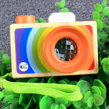 Maxbell Maxbell Kids Wooden Camera Toy Portable Kaleidoscope Camera Pretend Play Toy A