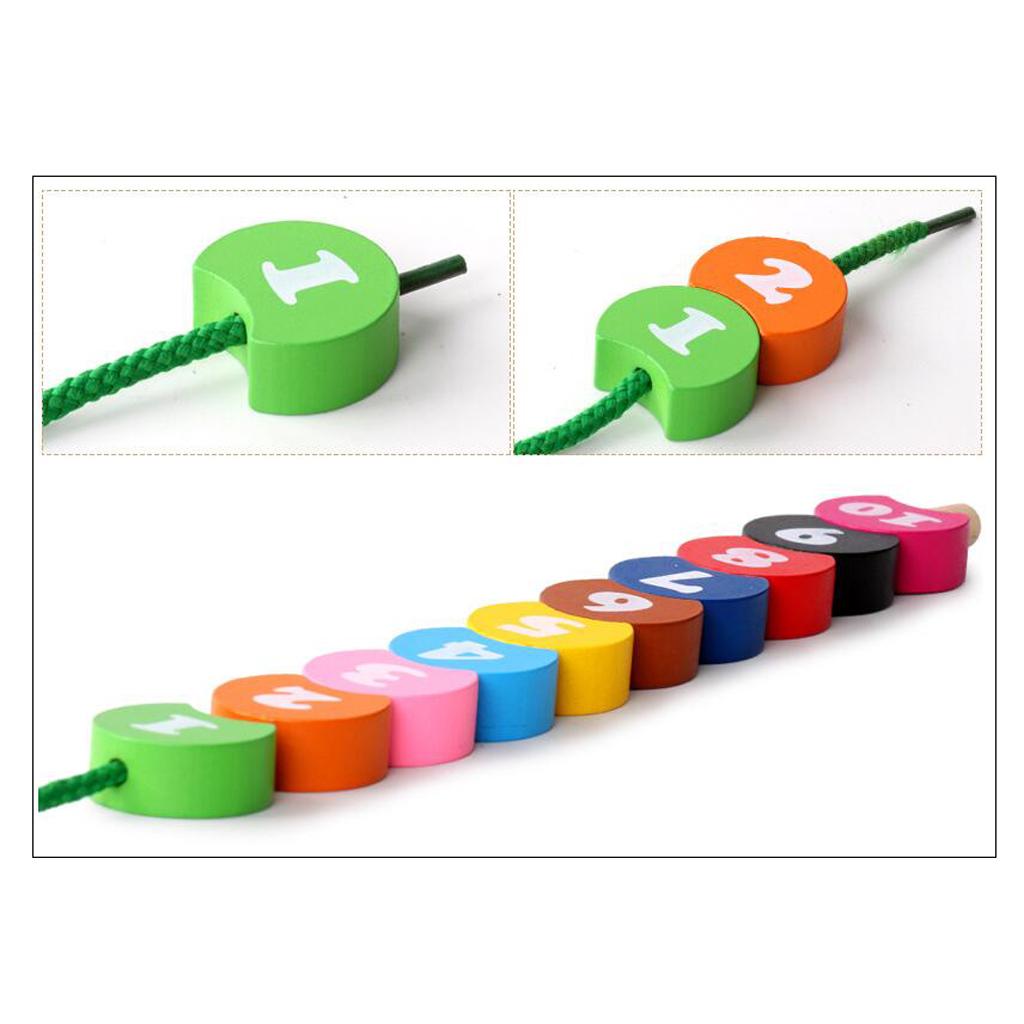 Maxbell Maxbell String Lacing Beads Set for Toddlers Preschool Educational Number Toy Small