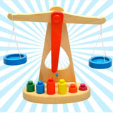 Maxbell Maxbell Montessori Wooden Balance Beam Scale Toy Kids Balancing Game Toy Set