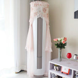 Maxbell Japanese Floral Lace Cylindrical Air Conditioner Cover Cute Lace Cabinet Cover Indoor Protector - Aladdin Shoppers