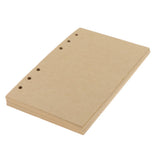 Maxbell Maxbell 80 Sheets Refillable Kraft Paper Inserts for Notebook Binder A6 Size 6 Holes