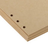 Maxbell Maxbell 80 Sheets Refillable Kraft Paper Inserts for Notebook Binder A6 Size 6 Holes