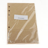 Maxbell Maxbell 80 Sheets Refillable Kraft Paper Inserts for Notebook Binder A6 Size 6 Holes