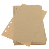 Maxbell Maxbell 80 Sheets Refillable Kraft Paper Inserts for Notebook Binder A6 Size 6 Holes