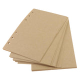 Maxbell Maxbell 80 Sheets Refillable Kraft Paper Inserts for Notebook Binder A6 Size 6 Holes