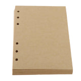 Maxbell Maxbell 80 Sheets Refillable Kraft Paper Inserts for Notebook Binder A6 Size 6 Holes