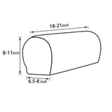 Maxbell 2 Pairs Non-slip PU Leather Stretch Furniture Sofa Armrest Covers Black