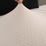 Maxbell 4PCS Jacquard Polyester Stretch Wedding Dining Chair Seat Cover Beige_M