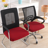 Maxbell 4PCS Jacquard Polyester Stretch Wedding Dining Chair Seat Cover Burgundy_M