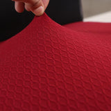 Maxbell 4PCS Jacquard Polyester Stretch Wedding Dining Chair Seat Cover Burgundy_M