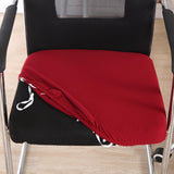 Maxbell 4PCS Jacquard Polyester Stretch Wedding Dining Chair Seat Cover Burgundy_M