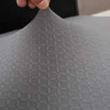 Maxbell 2PCS Jacquard Polyester Stretch Wedding Dining Chair Seat Cover Grey_L