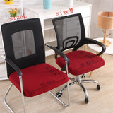 Maxbell 4PCS Jacquard Polyester Stretch Wedding Dining Chair Seat Cover Burgundy_L